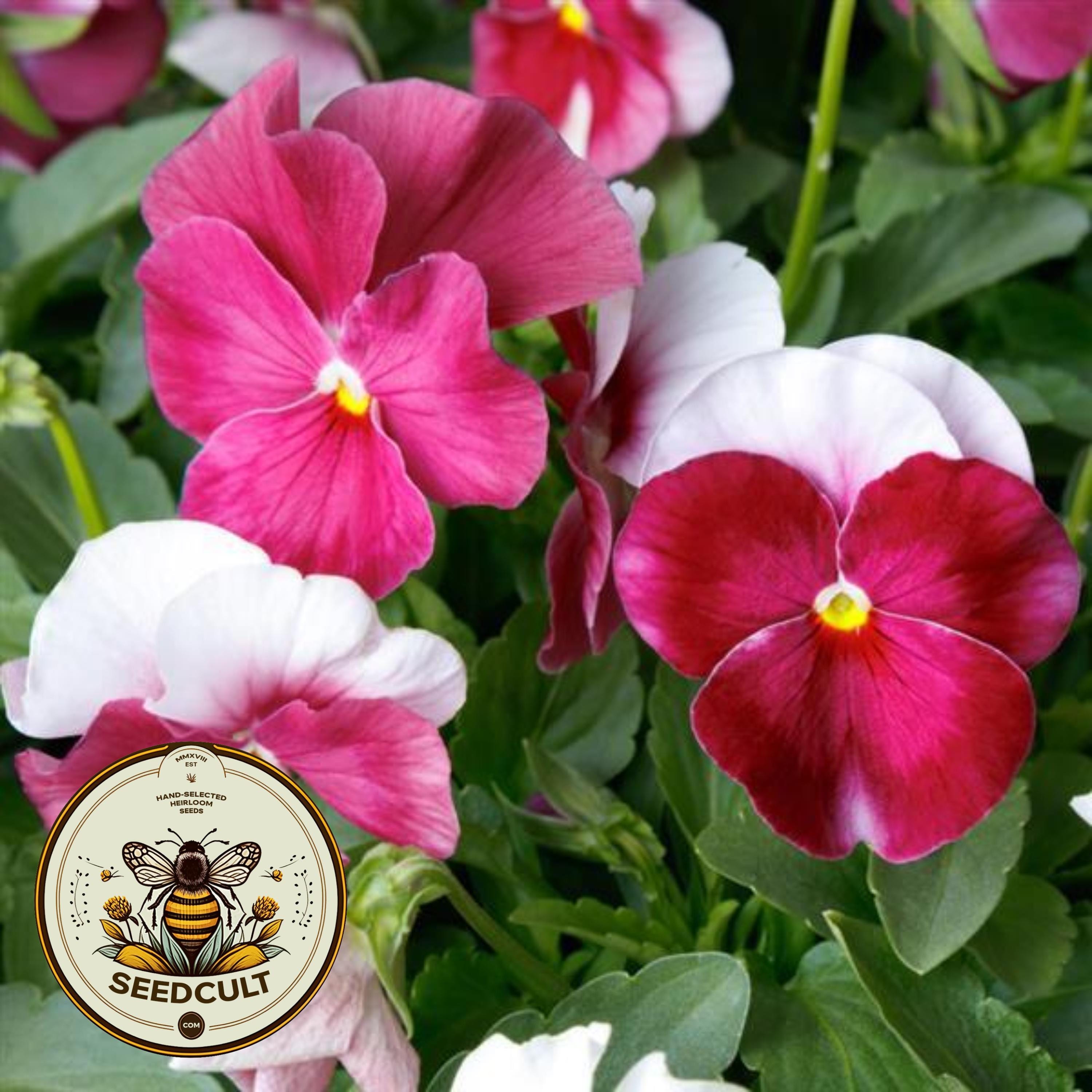 Beacon Rose Pansy Seeds, Viola Cornuta, Perennial Pansy VL3525