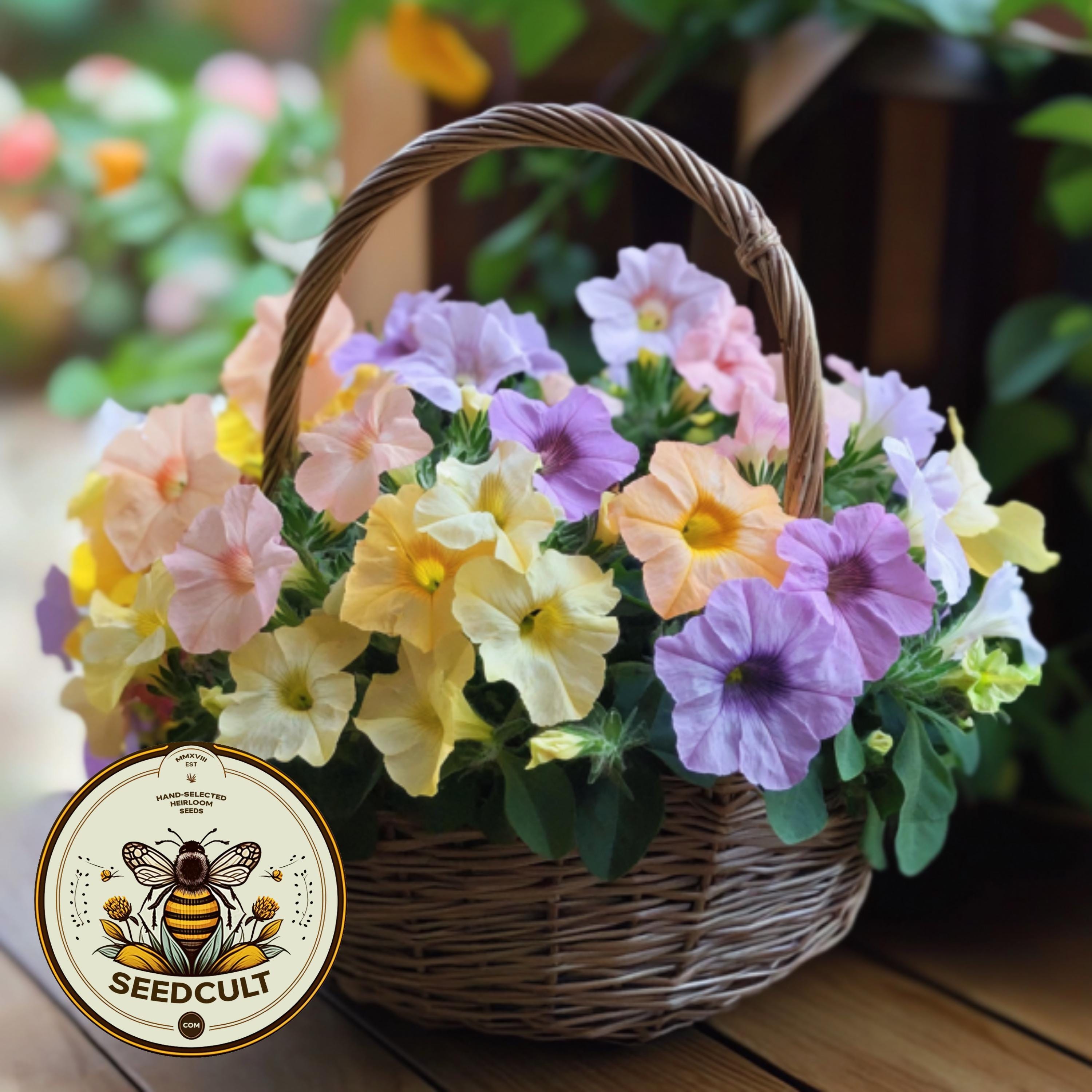 Easter Basket Petunia Seeds, Limbo Series, Pelleted for easier sowing and germination, Petunia Hybrida PE8225P