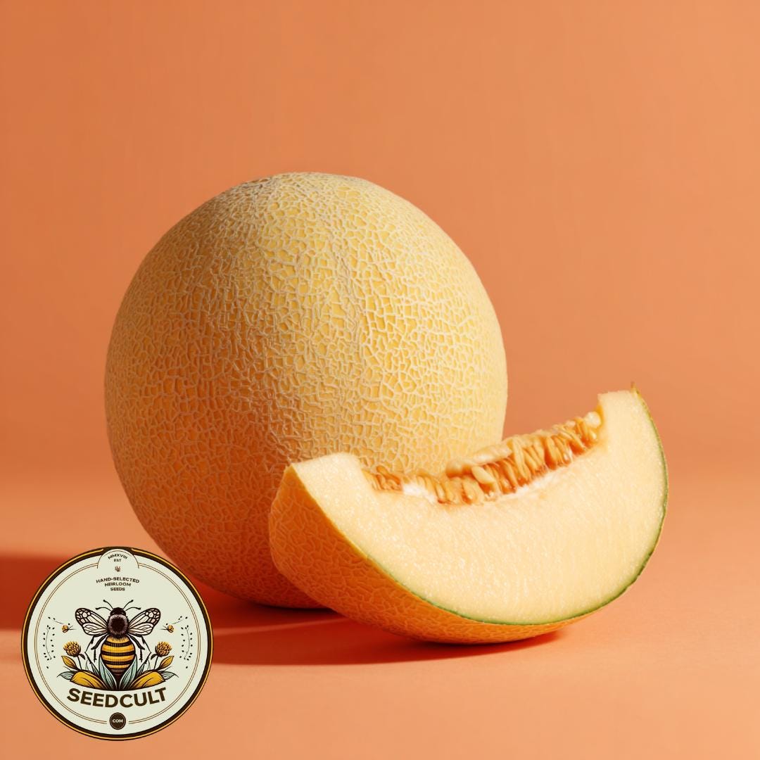 NEW! Minnesota Midget Melon Seeds, Heirloom Cucumis melo CU2225