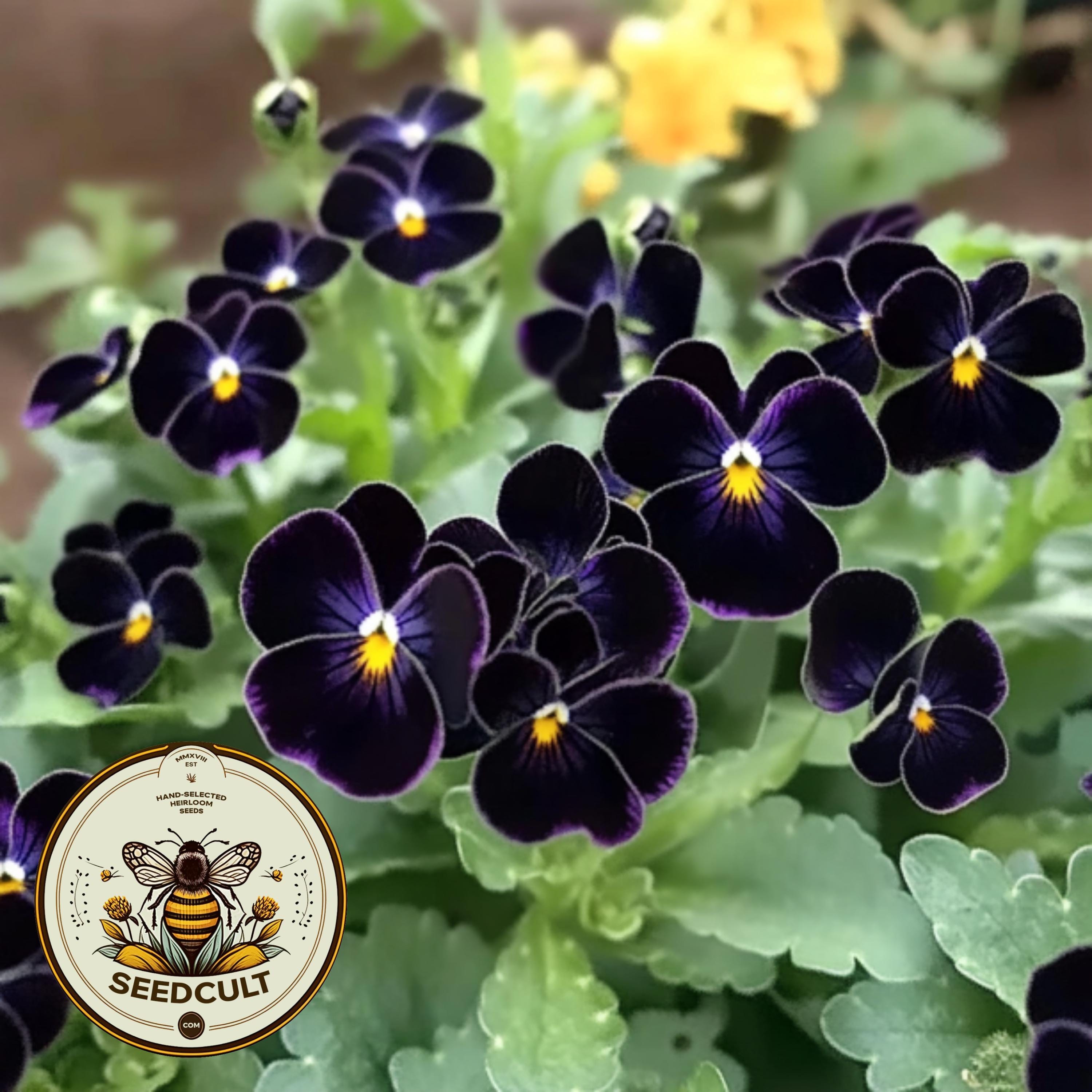 Bowles Black Pansy Seeds, Viola Cornuta, Perennial Pansy VL3425