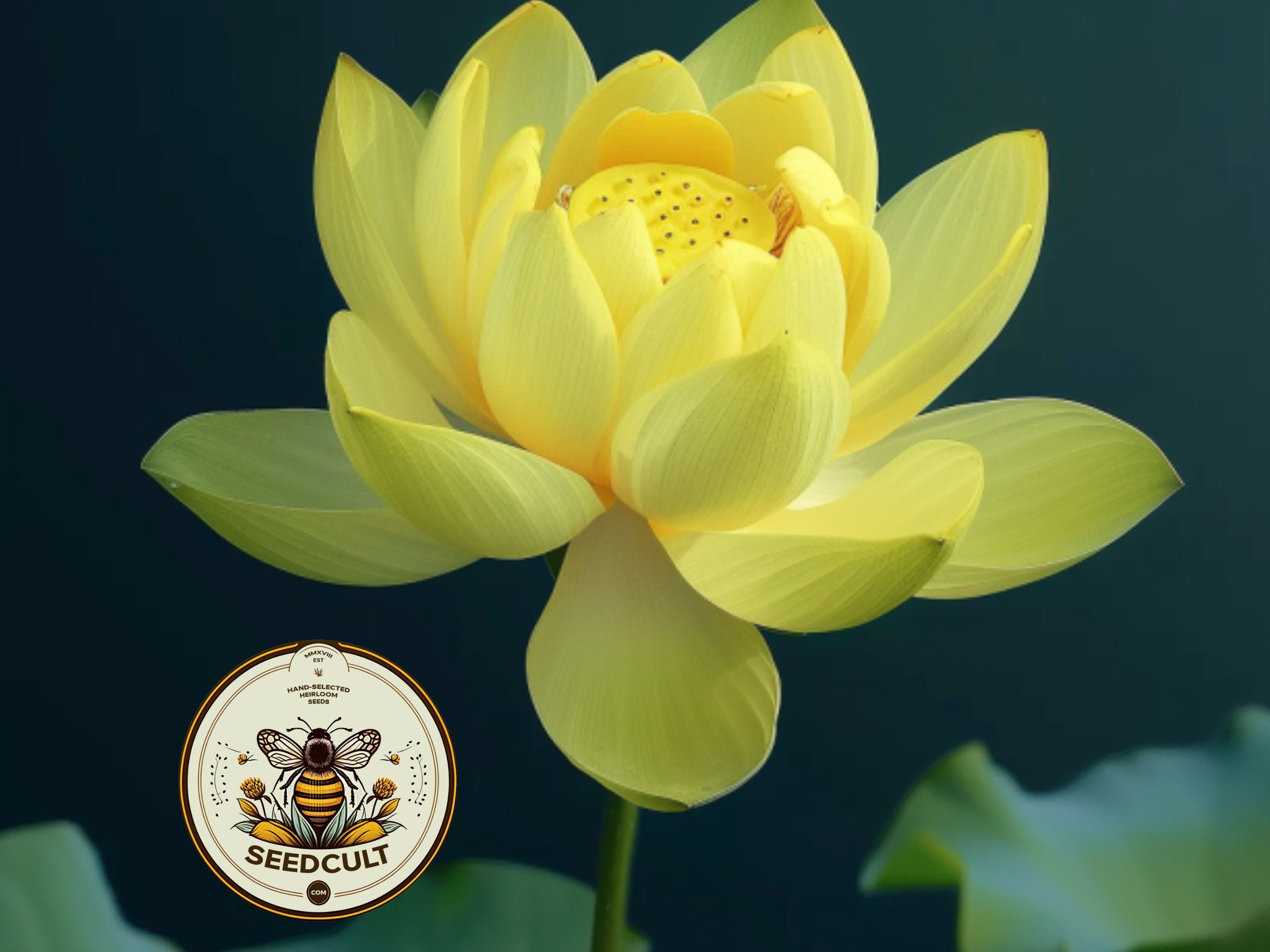 Yellow Sacred Lotus Bonsai Seeds, Nelumbo Nucifera, For growing in Pond or Water Bowl NE8306