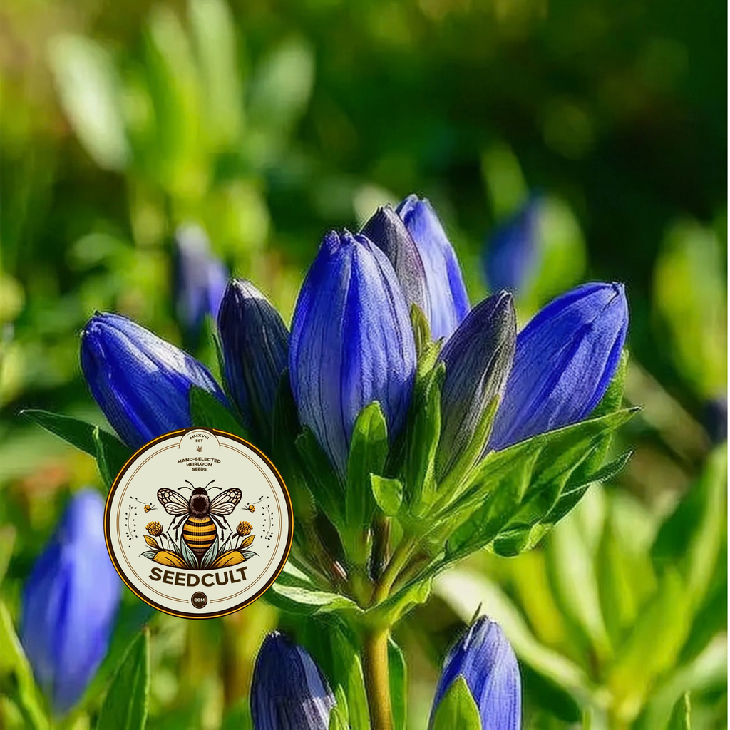 Bottle Gentian Seeds, Native Blue Wildflowers, Cold Climate, Gentiana Andrewsii, GN011C