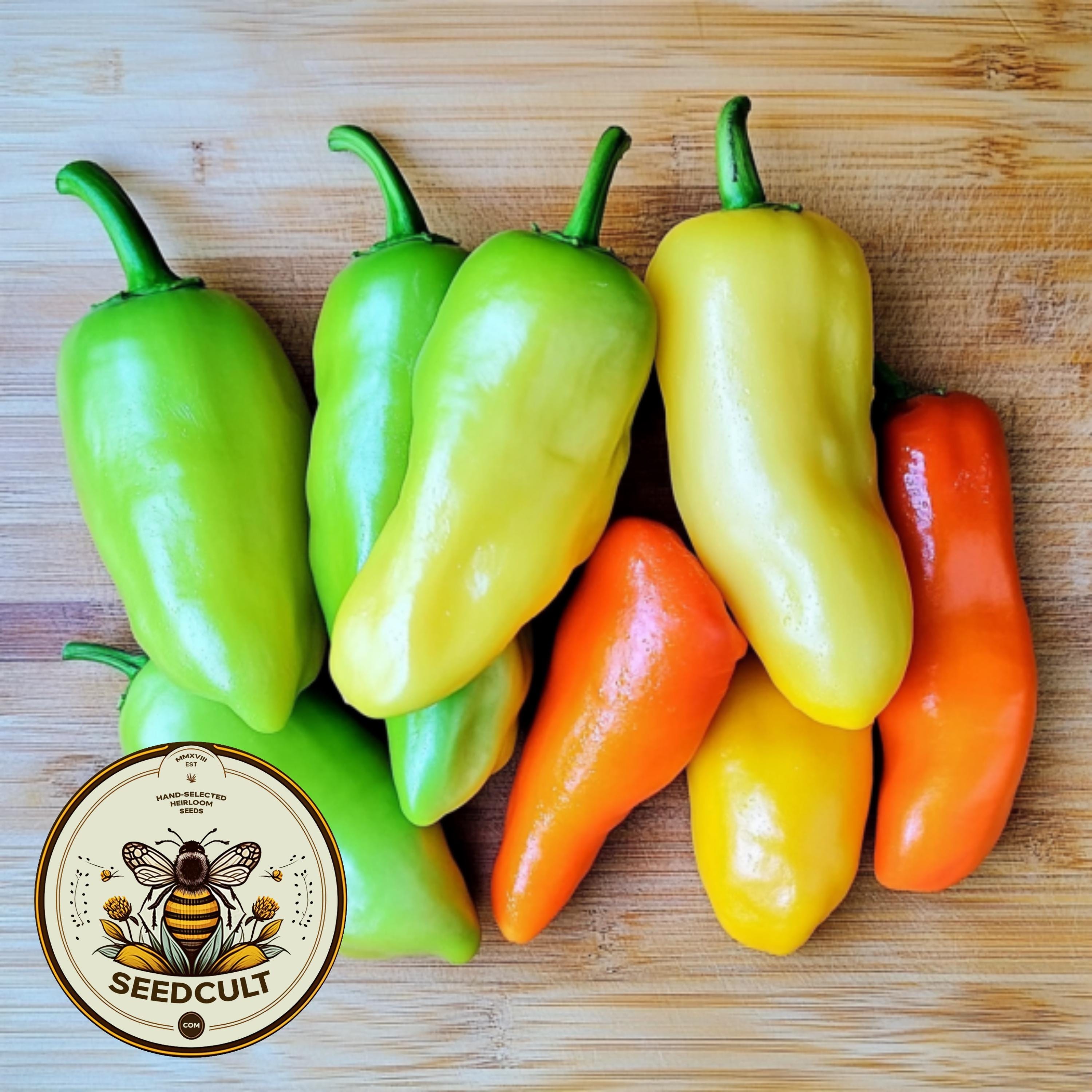 Cubanelle Pepper Seeds, Sweet Peppers, Capsicum Annuum, CS1525