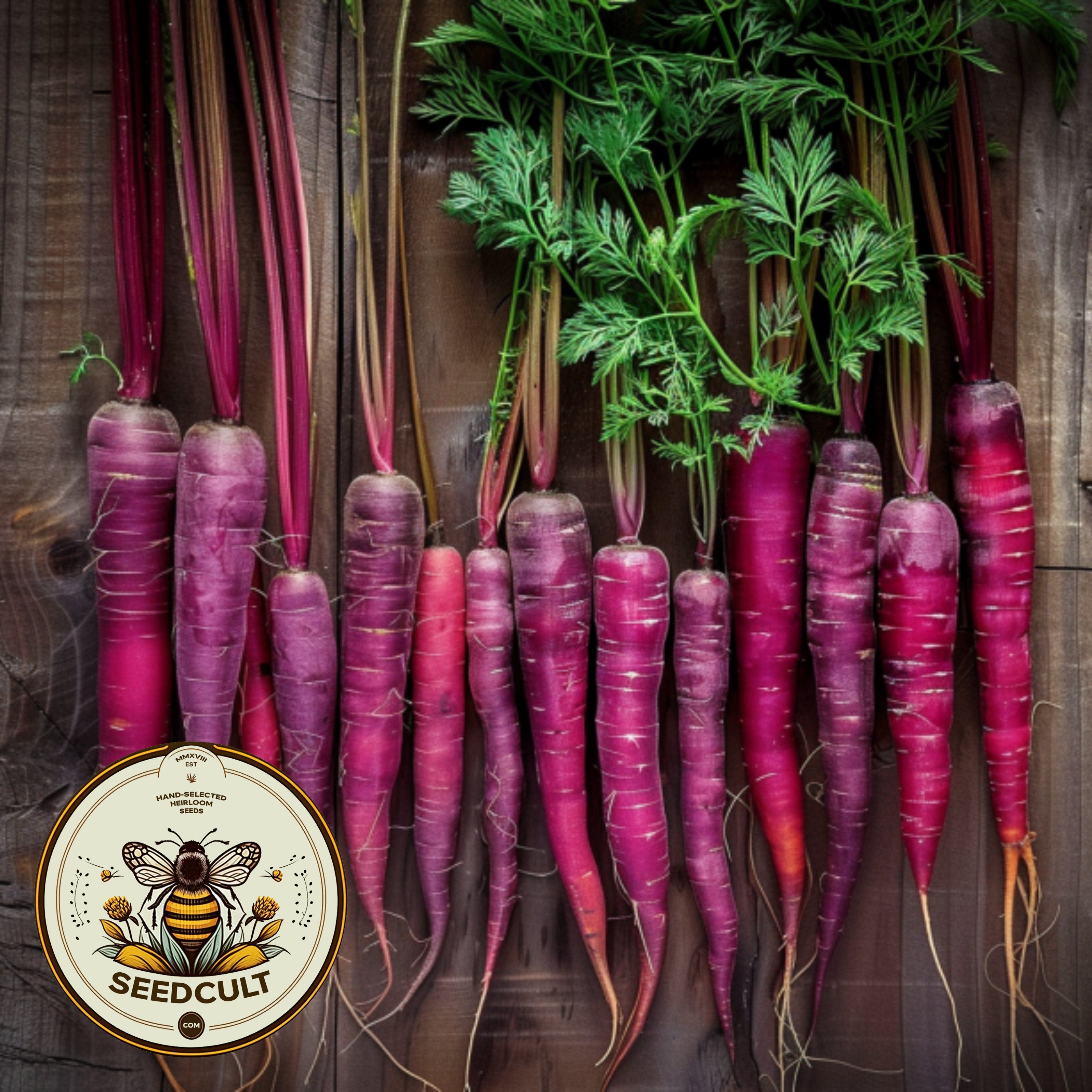 Dragon Carrot Seeds, Reddish-Purple Skinned, Daucus Carota DC071C
