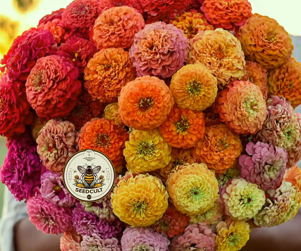 Lilliput Dwarf Zinnia Mix Seeds, Rainbow Mix, Zinnia Elegans, ZE061C