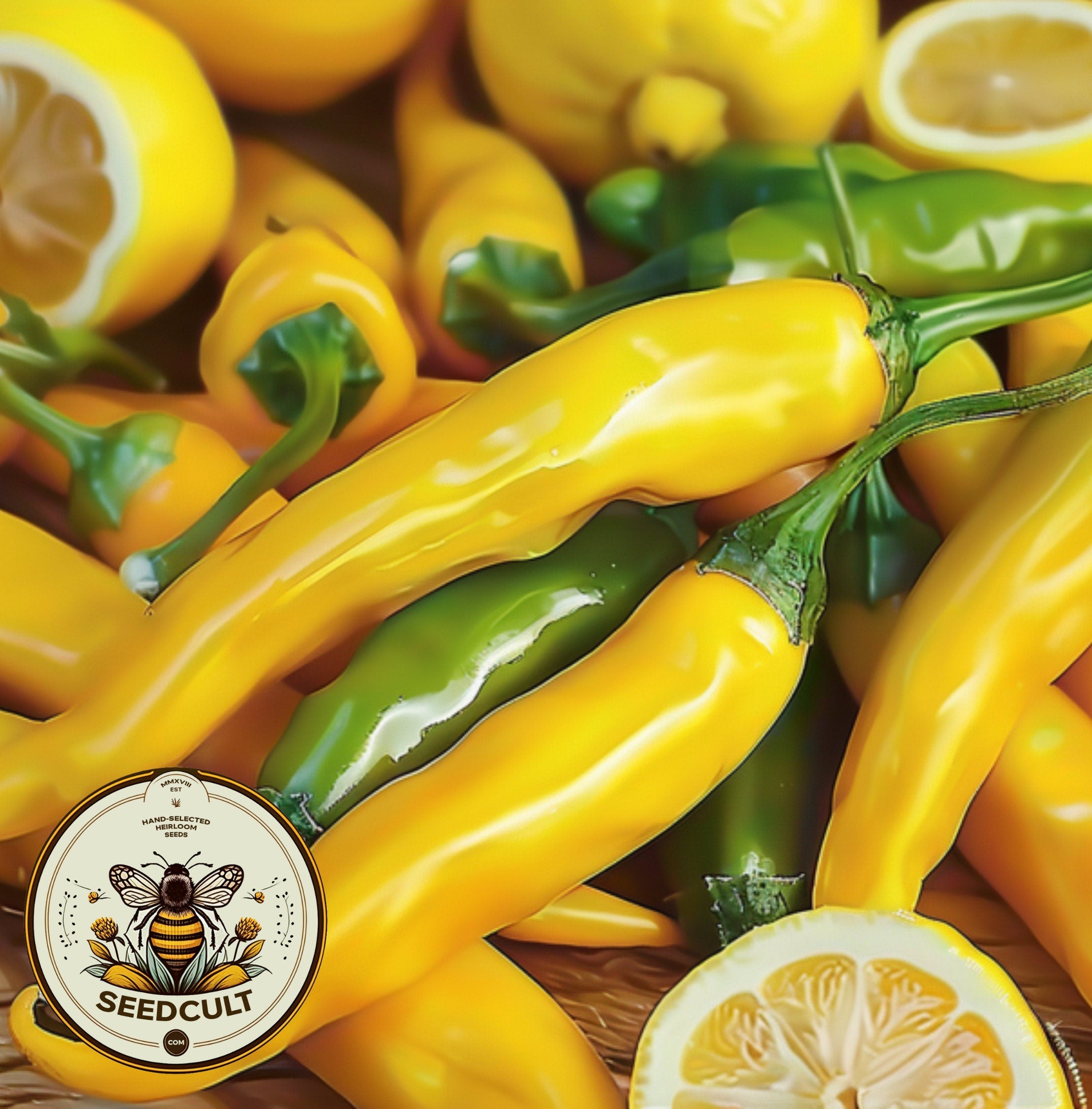 Lemon Drop Hot Pepper Seeds, Capsicum Annuum, CH2425