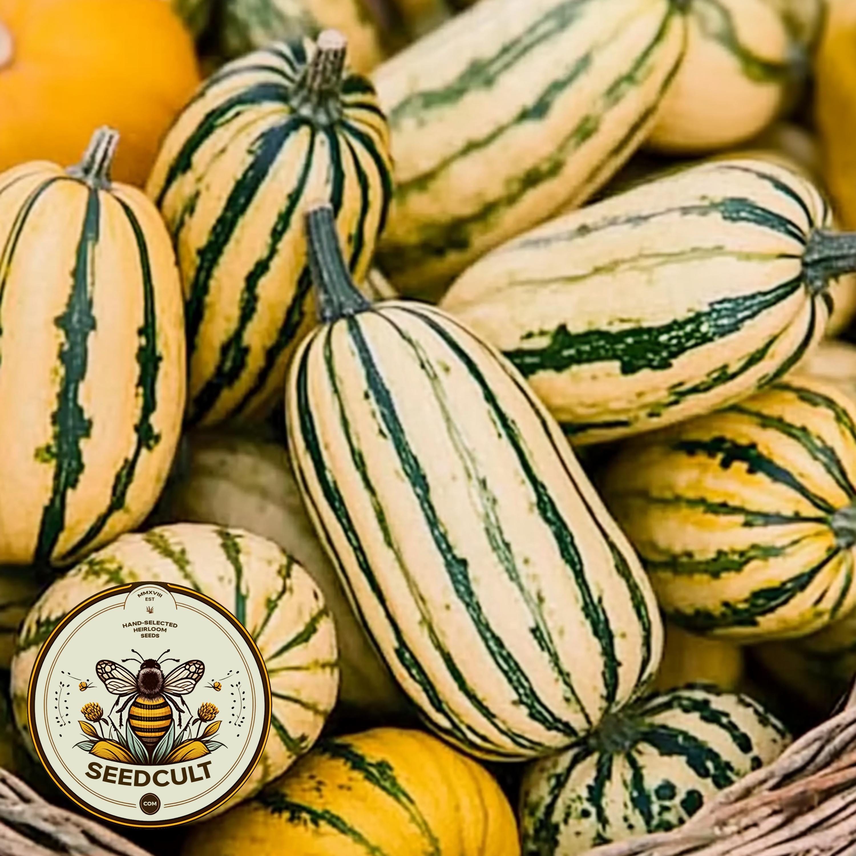 Honeyboat Delicata Squash Seeds, Cucurbita Pepo, Winter Squash CB0920