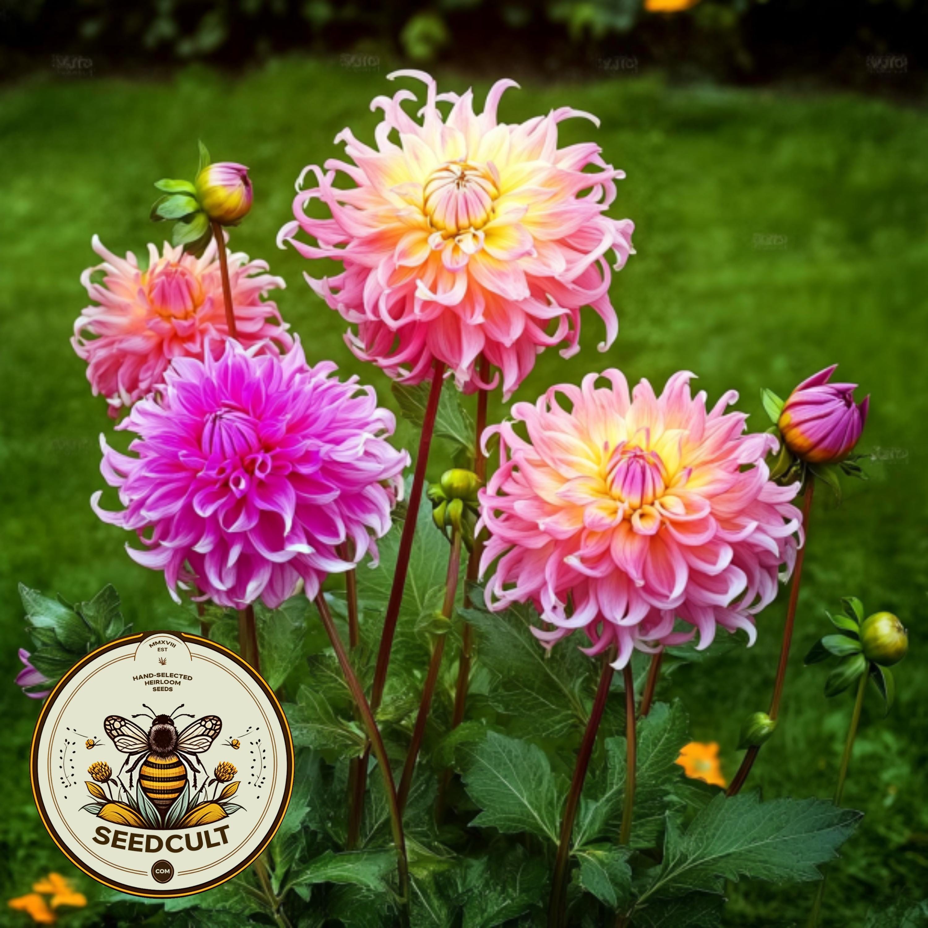 Cactus Flowered Dahlia Seeds, Dahlia Variablilis, DH0920
