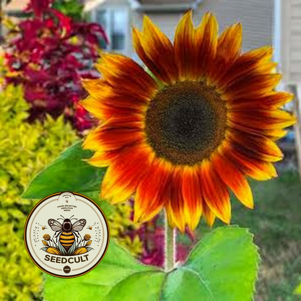 5 Sunfinity Yellow Red Bicolor Sunflower Seeds, Continuous Blooms, Branching Sunflower, HA2705