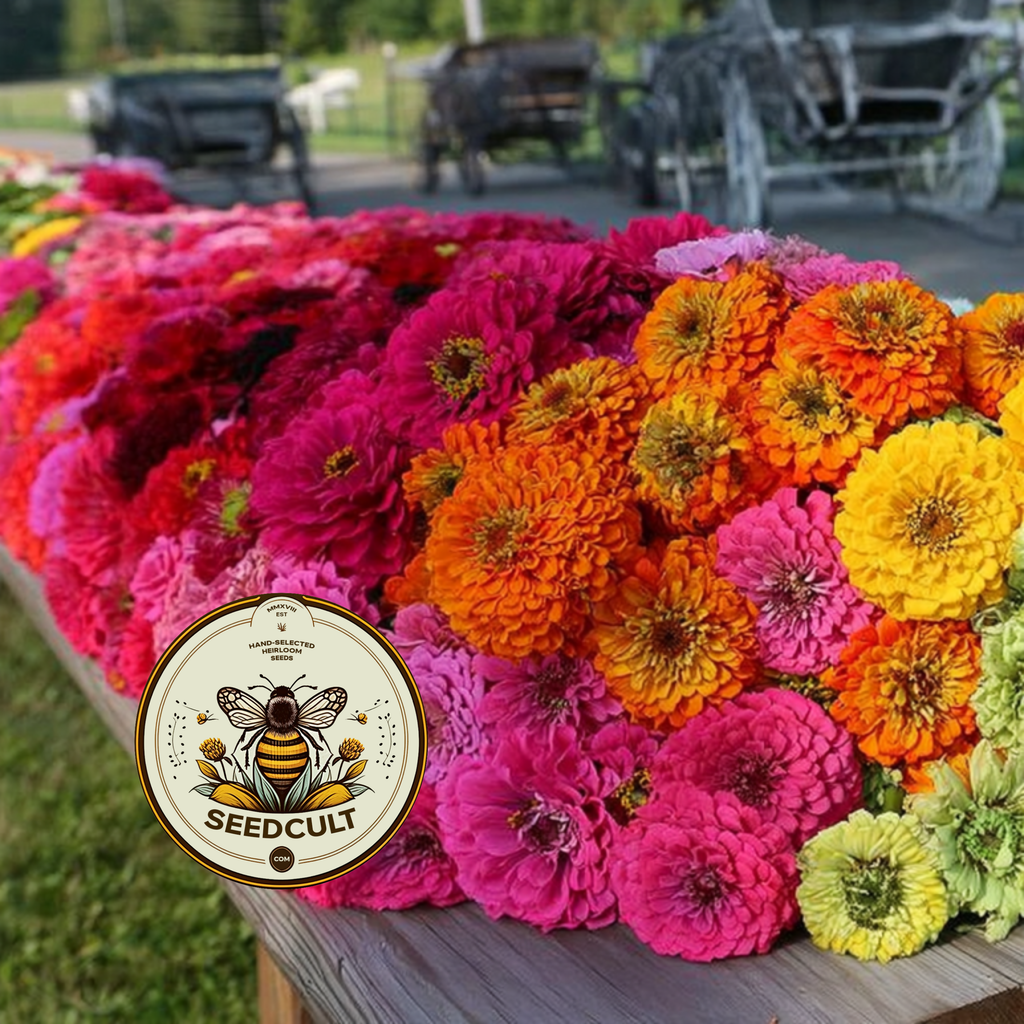 GLOWSTICK Zinnia Seeds, SeedCult Exclusive, Fluorescent Neon Colors, ZE5325