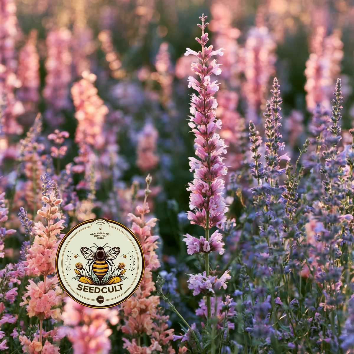 Fragrant Carpet Agastache Seeds, Rainbow Mix, Hummingbird Mint, Lilac, Pink, Orange, Yellow, Agastache Aurantiaca, AG0525