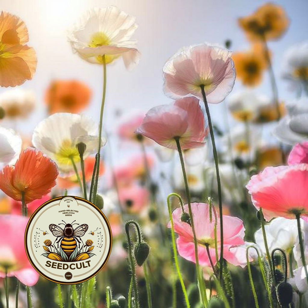 Iceland Poppy Seeds, Papaver Nudicaule, Red, Orange, Pink, Rose, Yellow, White, Bi-color, Perennial/Annual, Fall Planting PN802CR