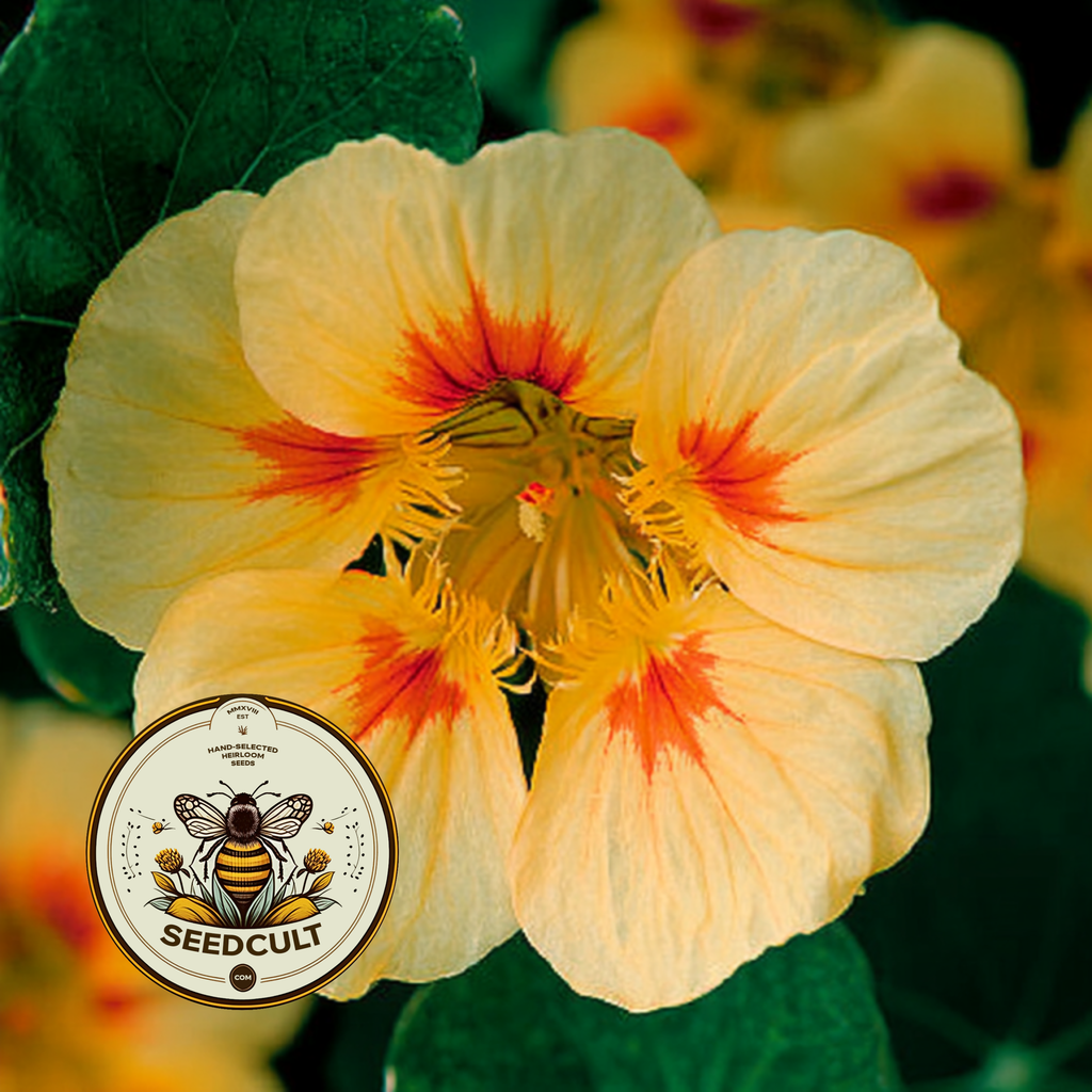 Peach Melba Nasturtium Seeds, Tropaeolum majus TR0825