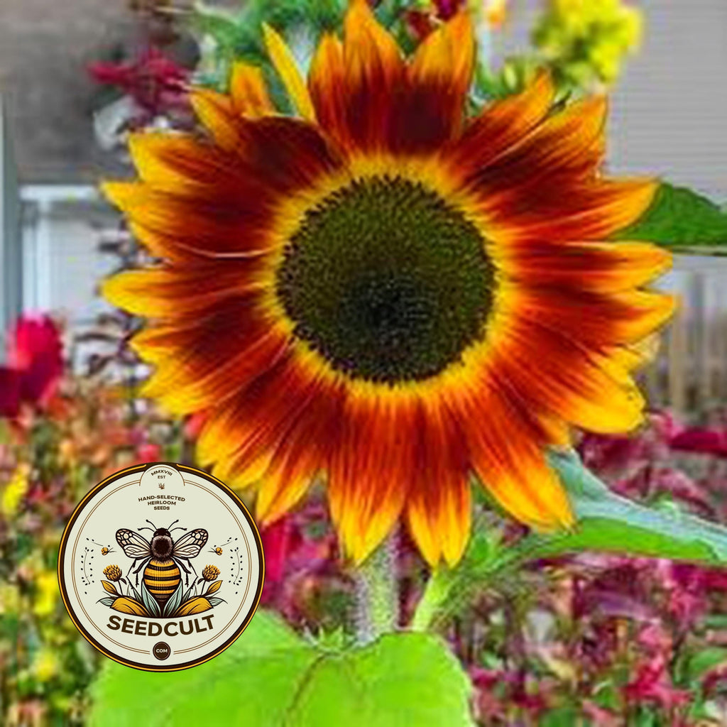 5 Sunfinity Yellow Red Bicolor Sunflower Seeds, Continuous Blooms, Branching Sunflower, HA2705
